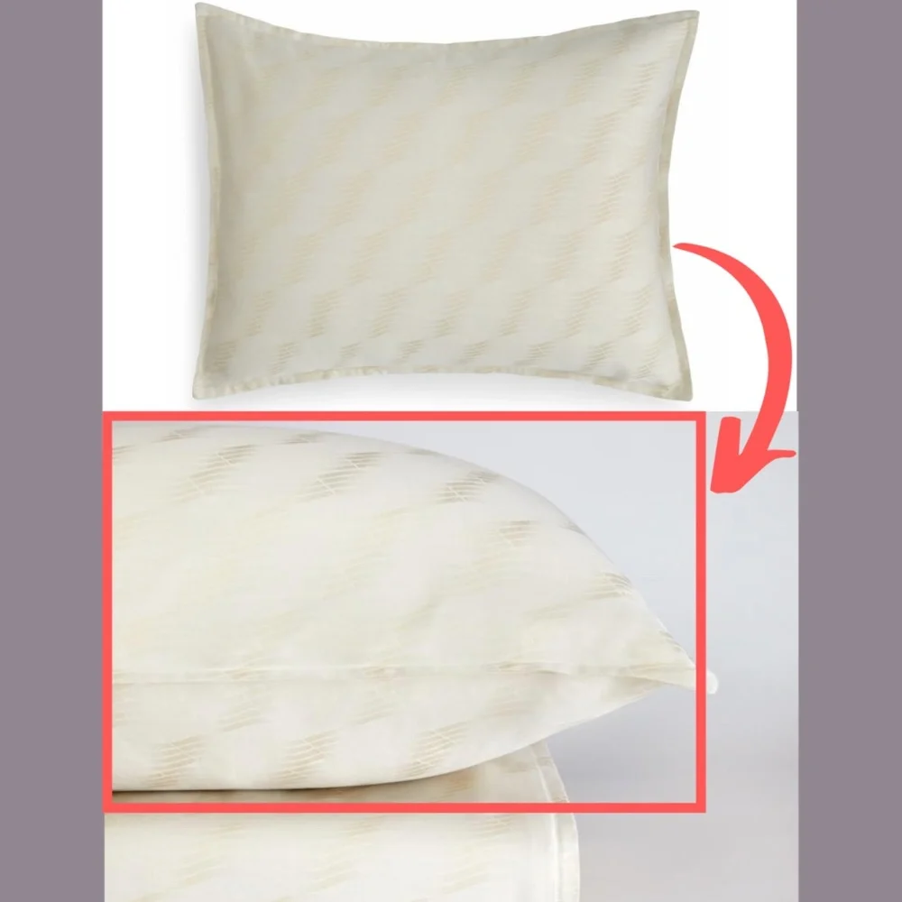 NIB SFERRA Vissio [ 1 Standard ] Pillow Sham in Champagne [ 21‎ x 26 ]